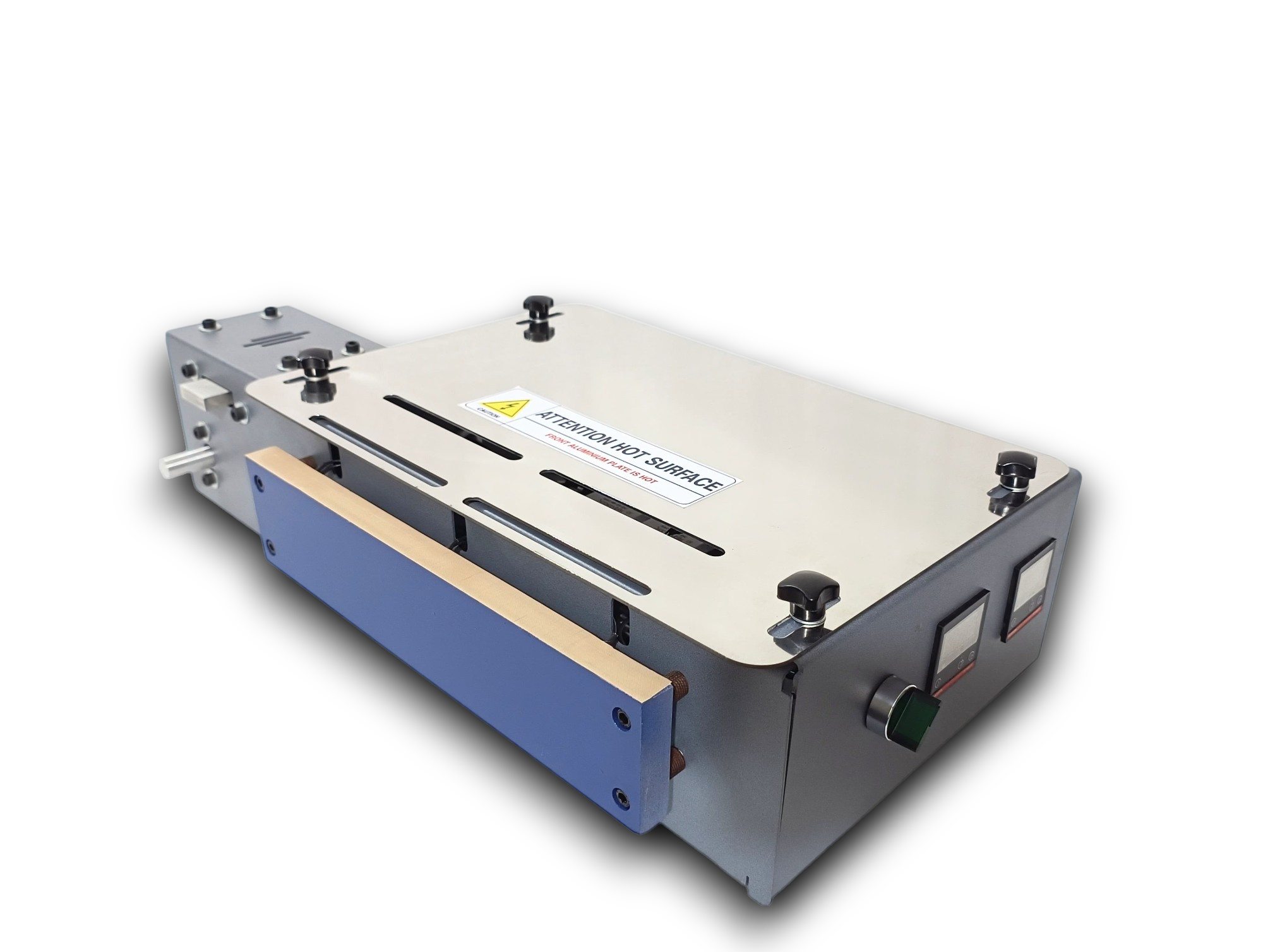 Manual Pre Cut Film Overwrapping Machine With Dot Sealer